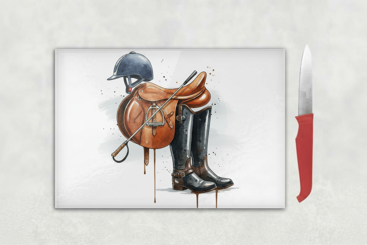Horse Riding Chopping Board