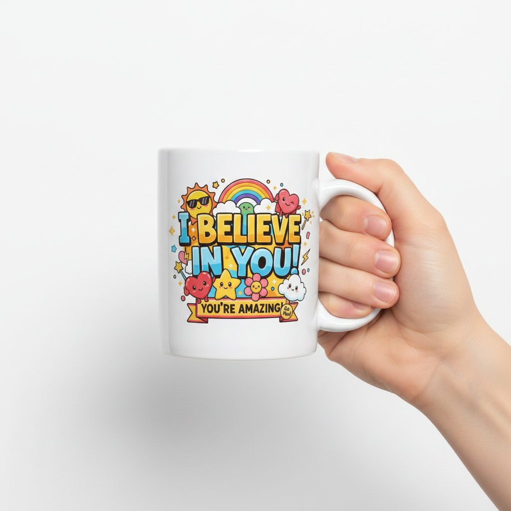 I Believe in You Mug - Kawaii Encouragement Gift