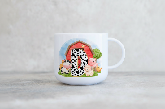 Kids Farm Animals Polymer Mug