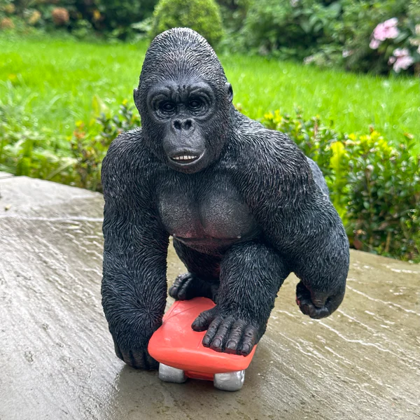 Gorilla on Skateboard Ornament