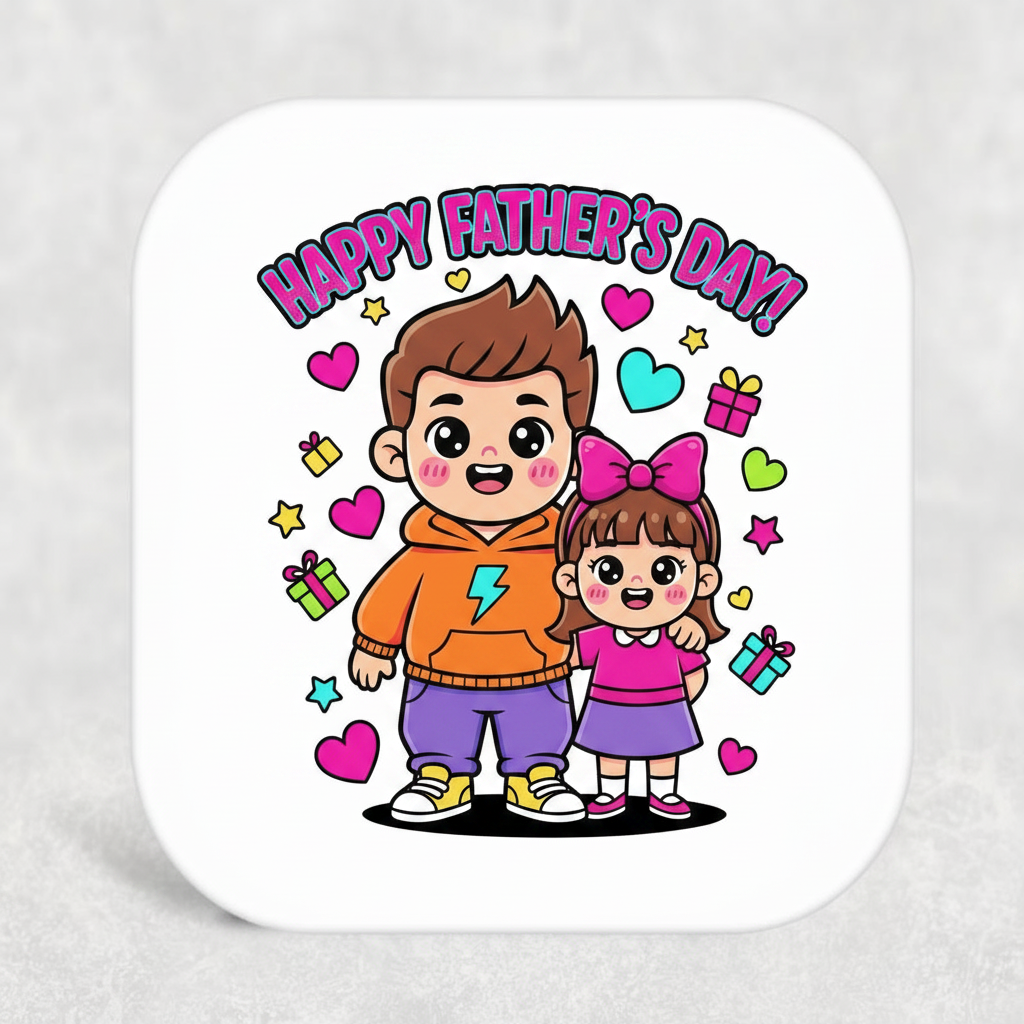 Father's Day Coaster - Daddy & Daughter