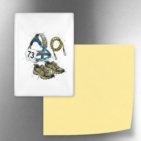 Canicross Kit Flat Lay Fridge Magnet