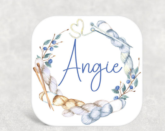 Personalised Knitting MDF Coaster