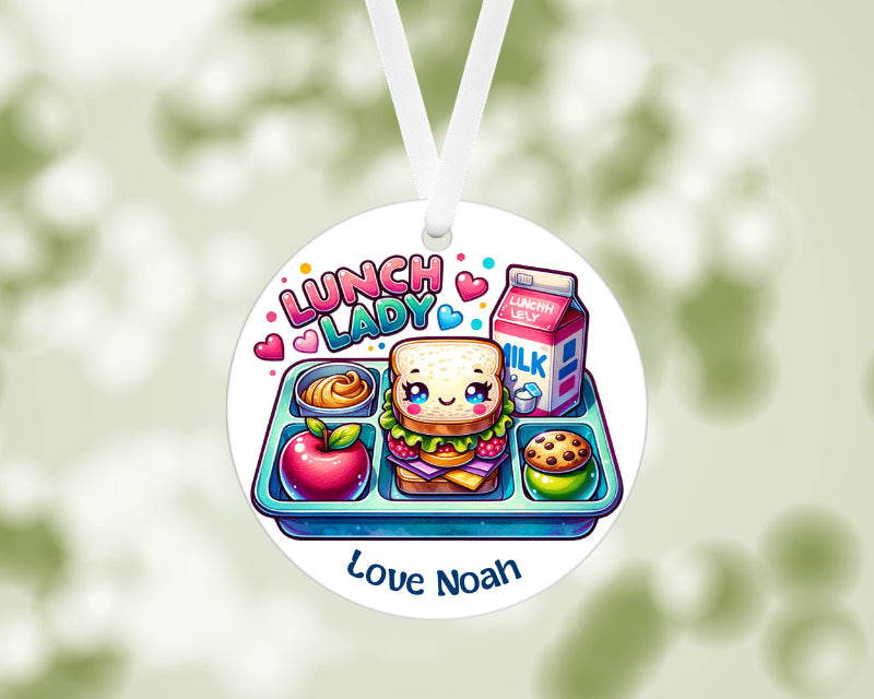 Lunch Lady Personalised Hanging Ornament
