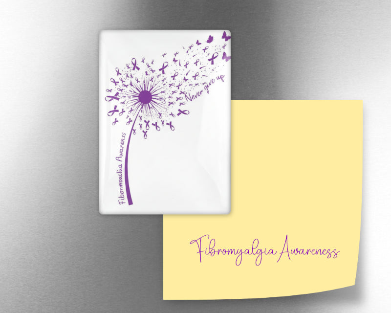 Purple Dandelion Glass Fridge Magnet – Meaningful Symbol Gift