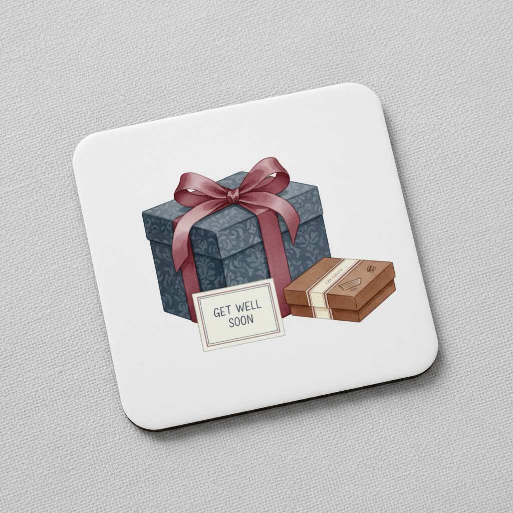 Get Well Soon Coaster – Male Gift