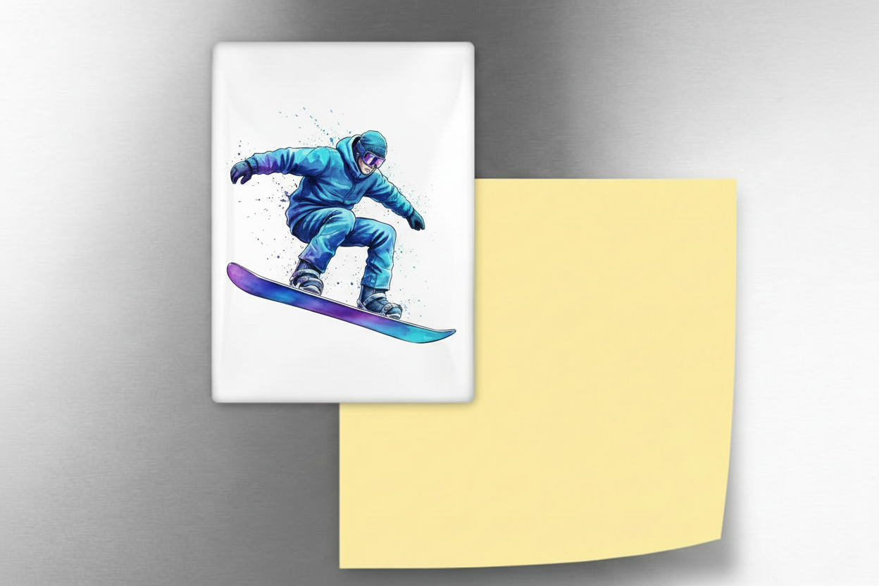 Male Snowboarder Magnet