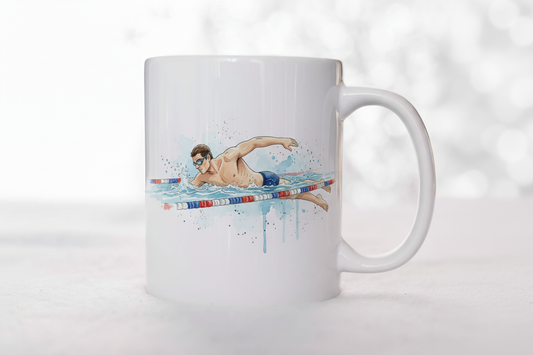 Male Swimmer Mug