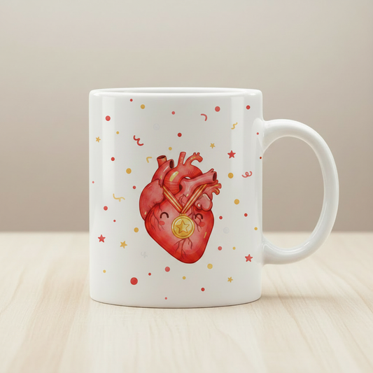 Heart with Medal Mug 