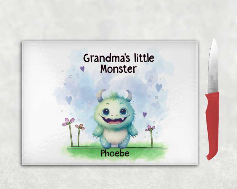 Grandma's Little Monsters Personalised Chopping Board