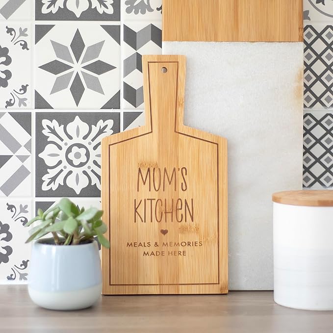 Mum's Kitchen Meals & Memories Made Here Bamboo Serving Board