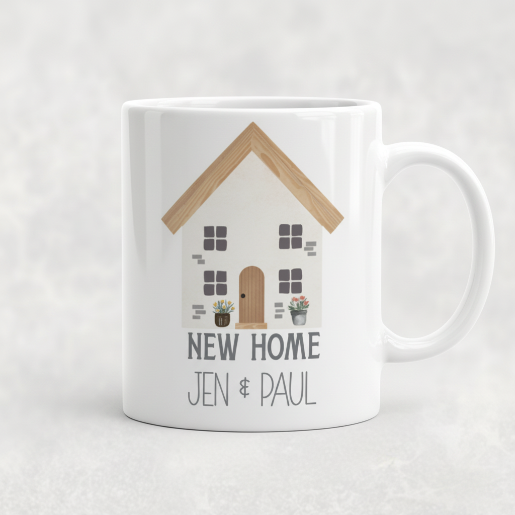 Personalised New Home Mug – Custom Names Housewarming Gift