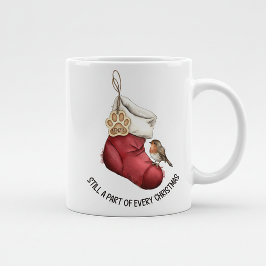 Pet Memorial Stocking Mug Mockup - No Name