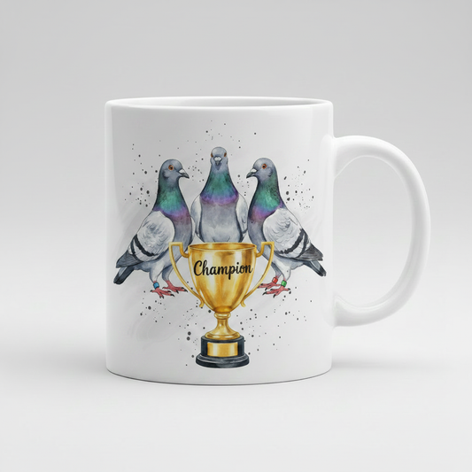 Pigeon Champion Trophy Mug