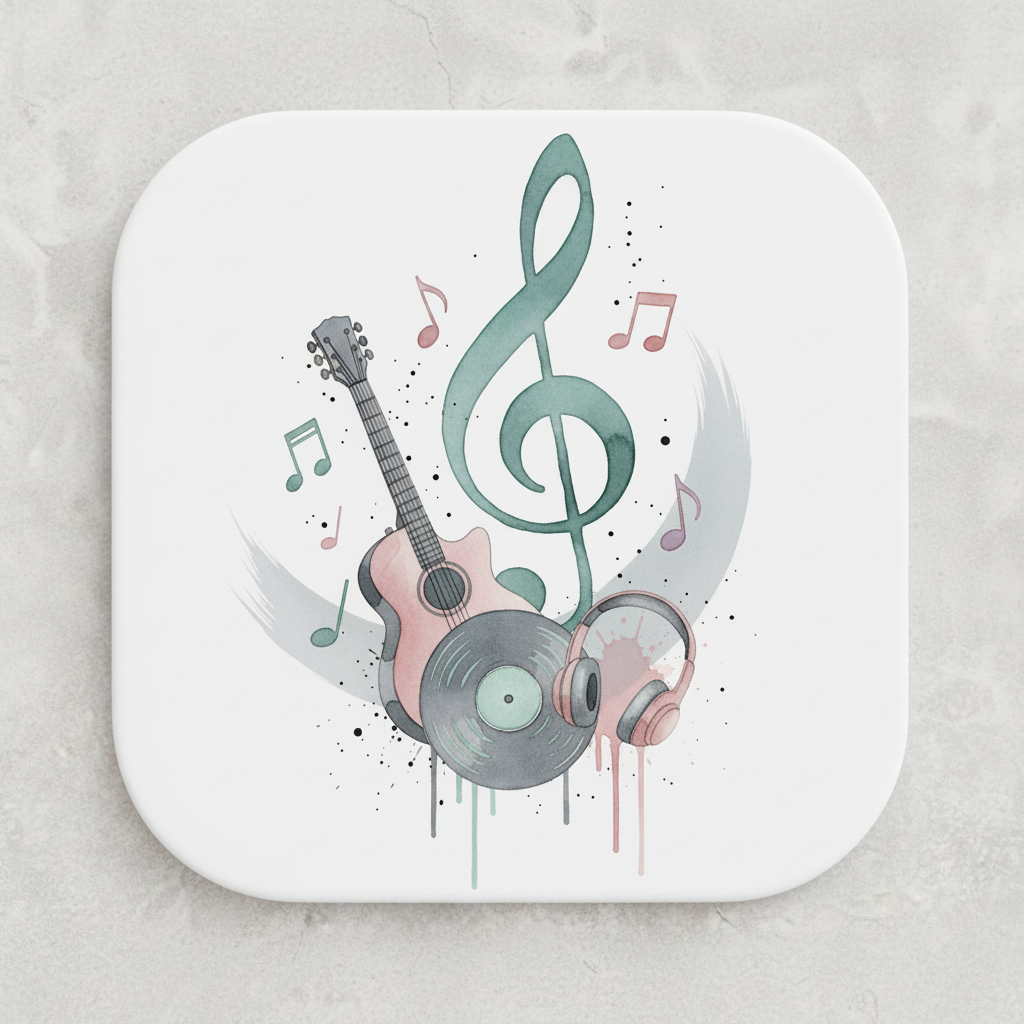 Music Lover Coaster - Pink