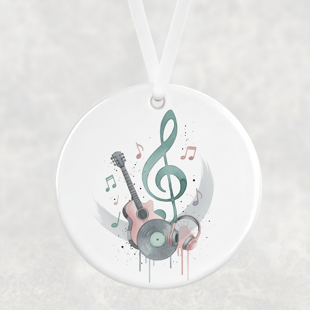Music Lover Hanging Ornament - Pink