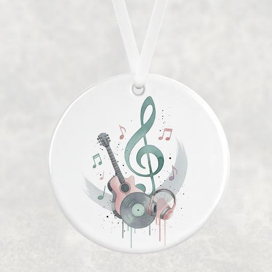 Music Lover Hanging Ornament - Pink