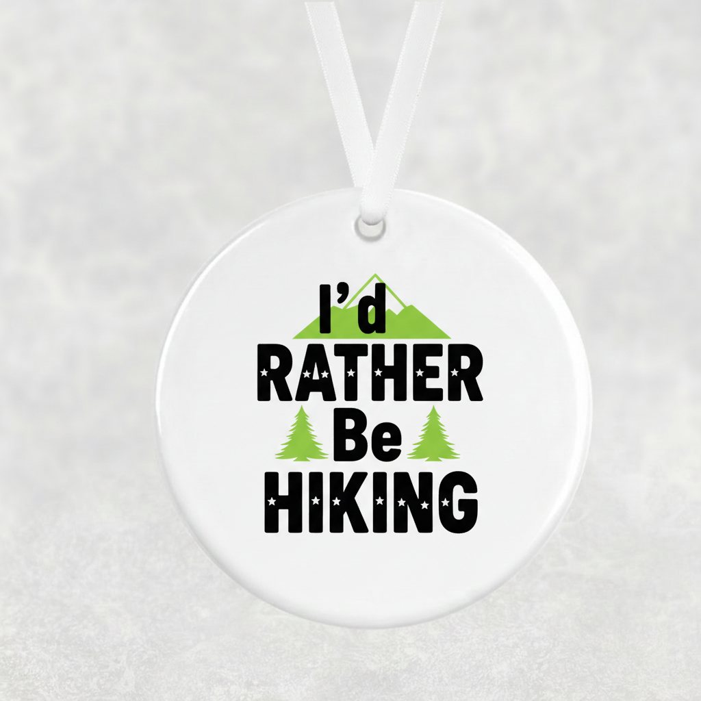 I'd Rather Be Hiking Hanging Ornament