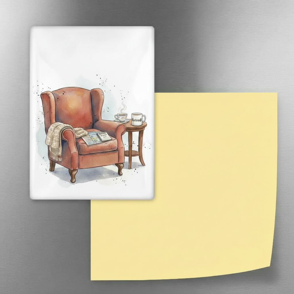 Retirement Armchair Fridge Magnet