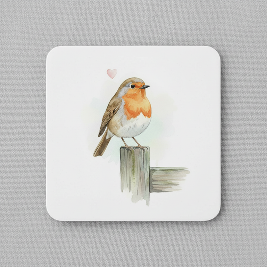 Thinking of You – Robin & Heart Sympathy Coaster