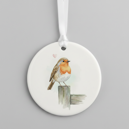 Thinking of You – Robin & Heart Sympathy Hanging Ornament