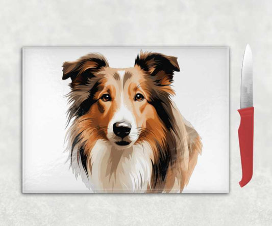 Rough Collie Dog Chopping Board