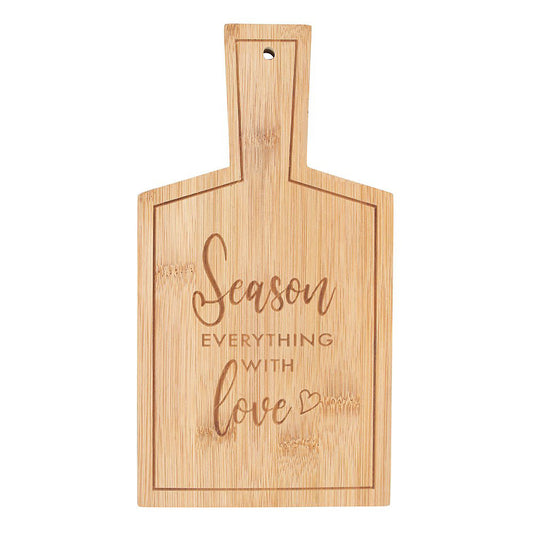 Season Everything With Love Bamboo Serving Board