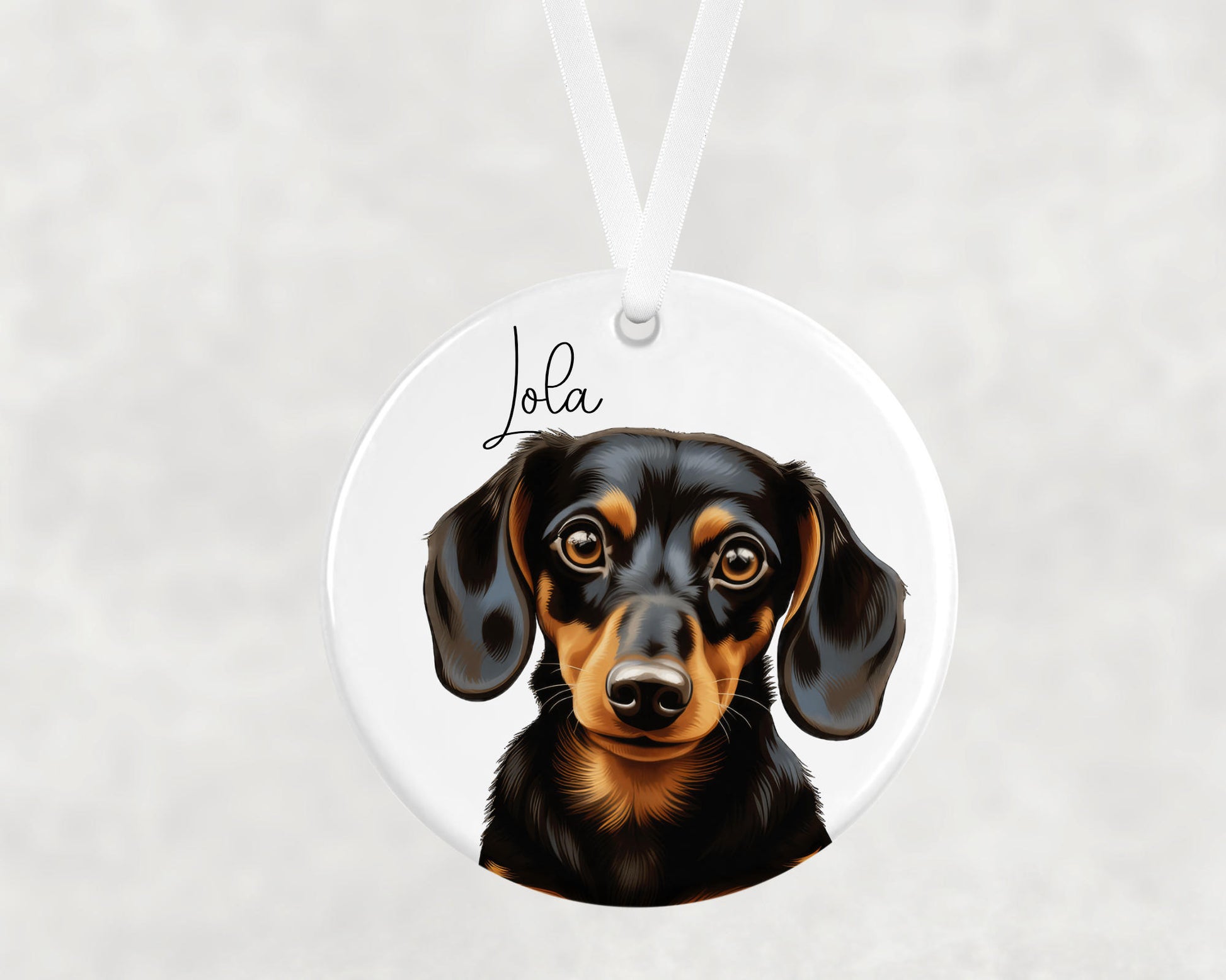 Dachshund Short Hair Hanging Ornament