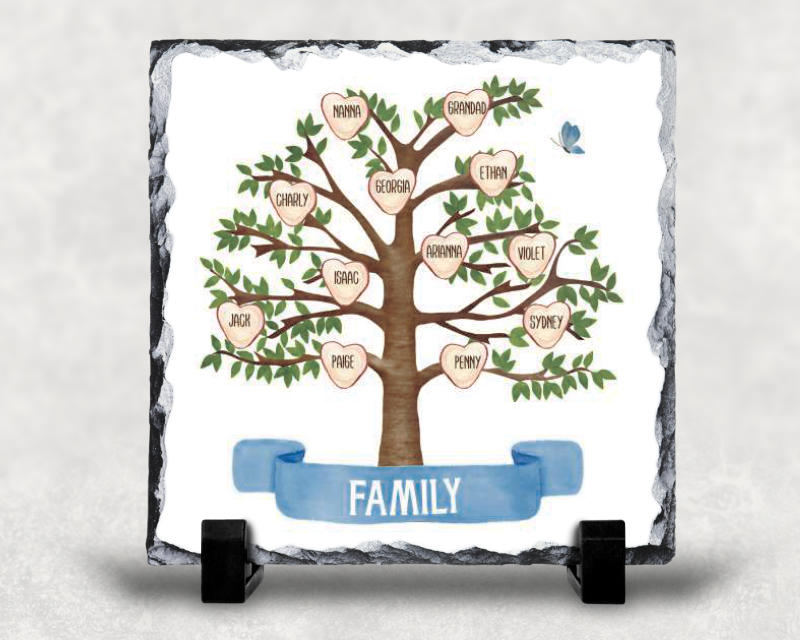 Family Tree Personalised Slate