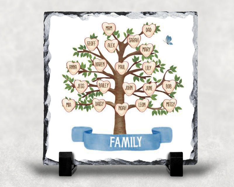Family Tree Personalised Slate