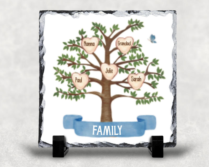 Family Tree Personalised Slate