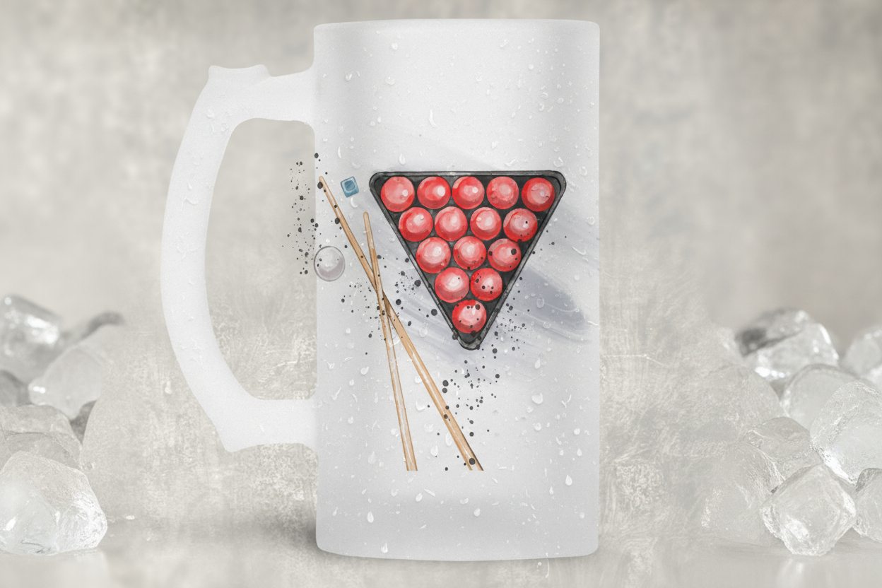 Snooker Frosted Beer Tankard