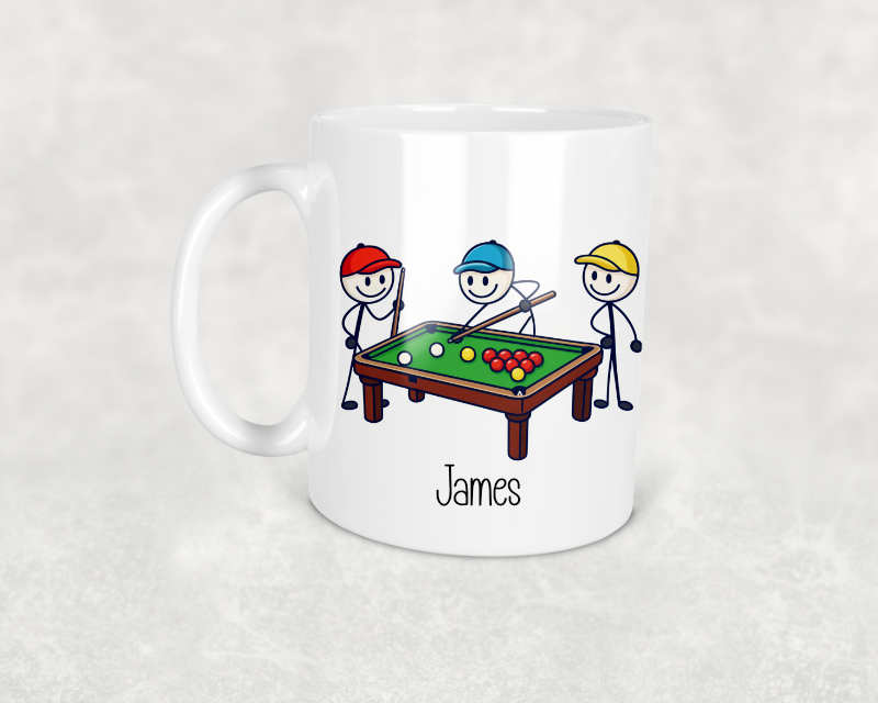 Personalised Snooker Mug – Custom Name Snooker Gift