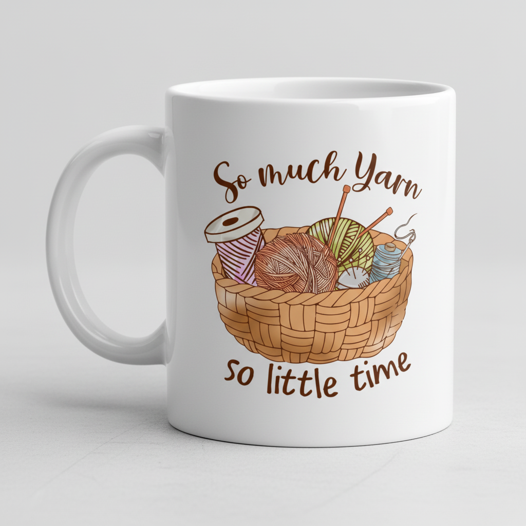 So Much Yarn So Little Time Knitting Mug