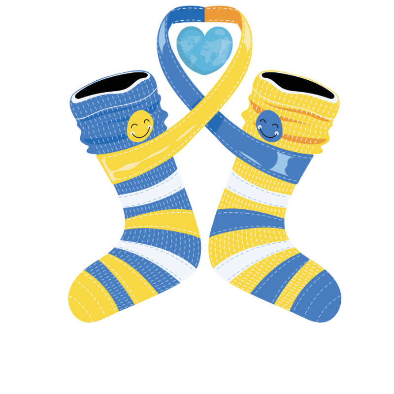 Socks Ribbon Heart Glass Chopping Board – Extra Chromosome Celebration Gift