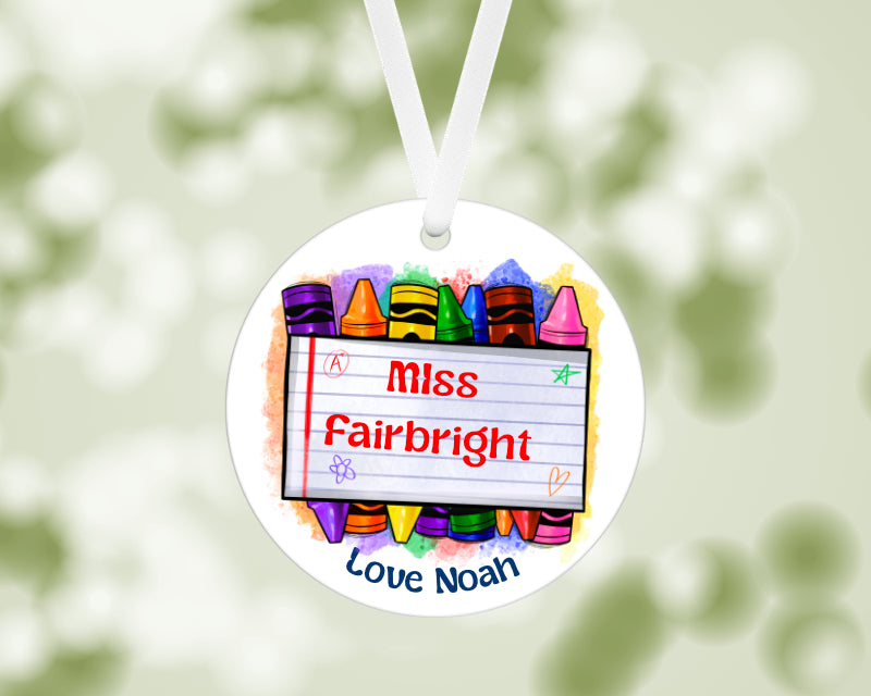 Teacher Personalised Hanging Ornament