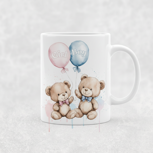 Gender Reveal – Girl or Boy Teddy Bears Mug