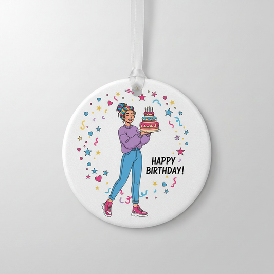 Teen Girl Birthday Hanging Ornament