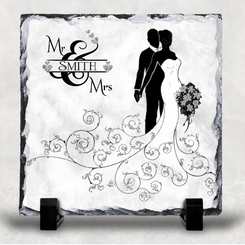 Mr & Mrs Wedding Slate