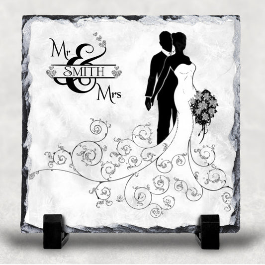 Mr & Mrs Wedding Slate