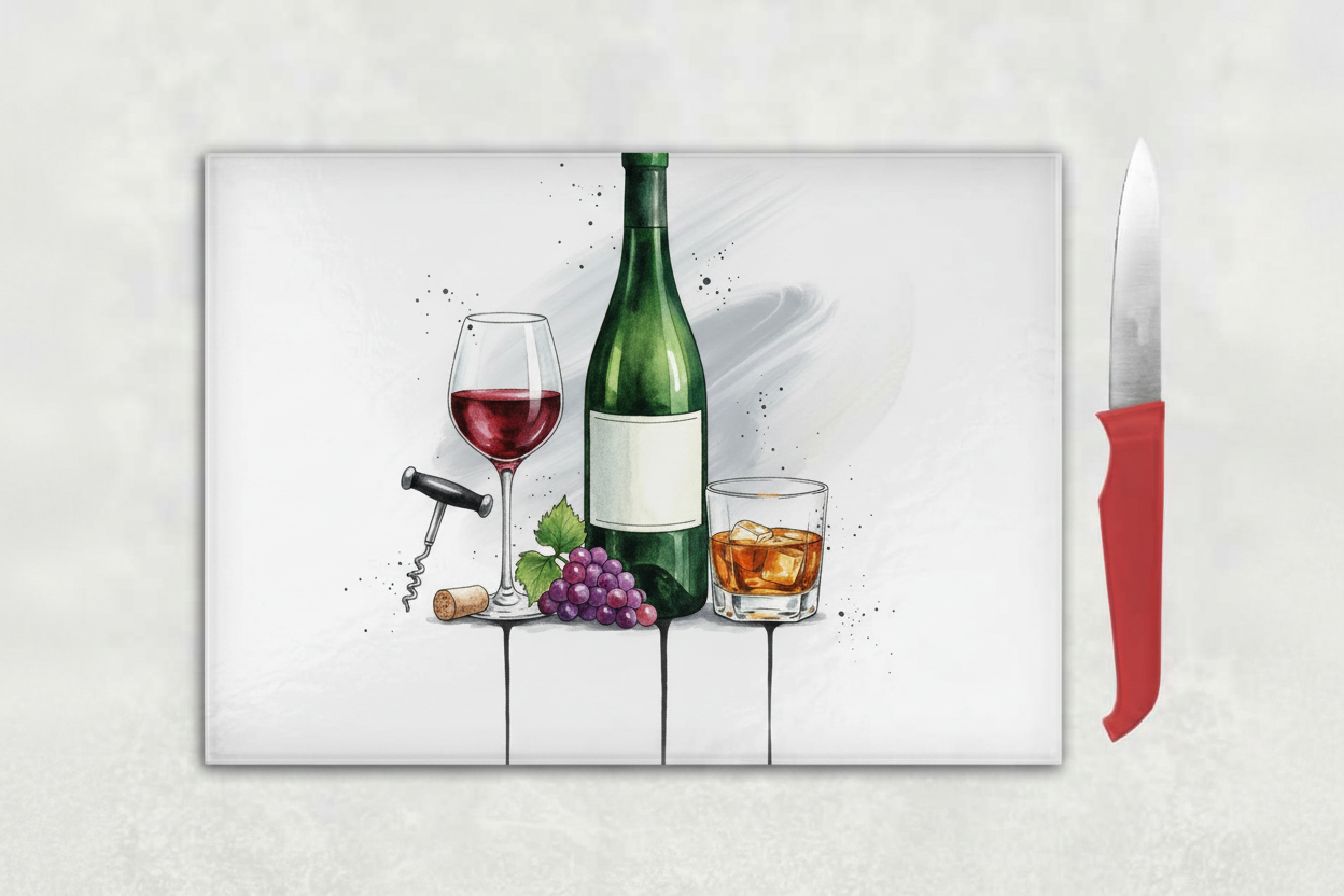 Wine & Alcohol Lover Chopping Board