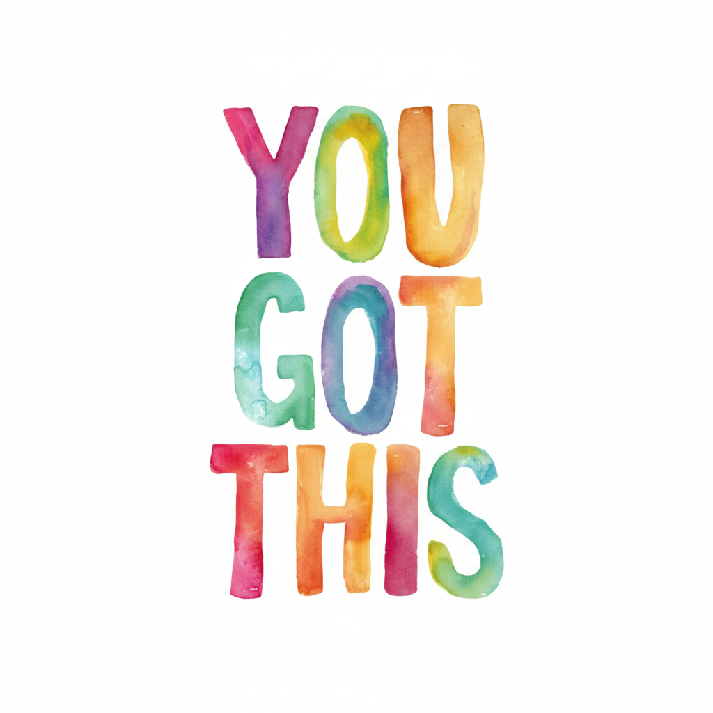 You Got This Mug - Watercolour Typography Encouragement Gift