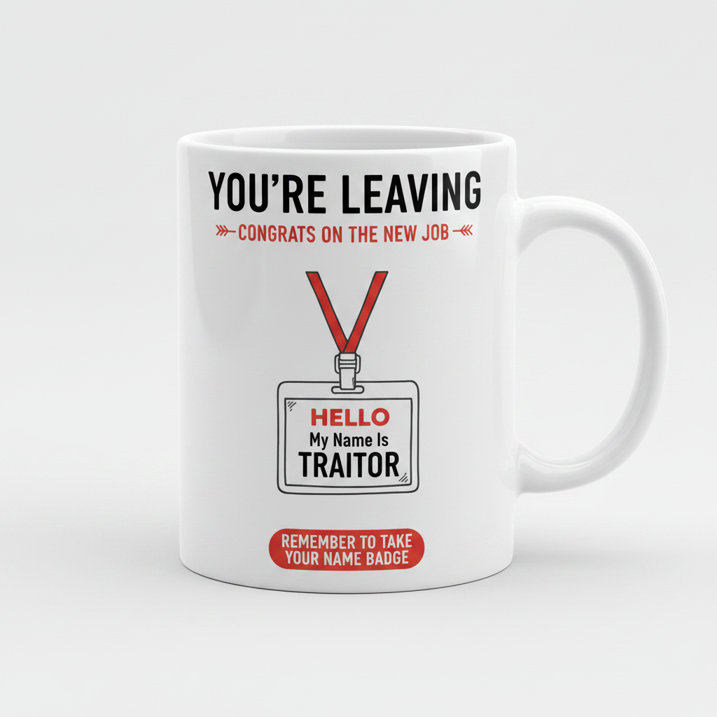 Funny You're Leaving - New Job Mug